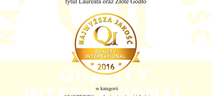 Złote Godło w programie Najwyższa Jakość QI 2016 dla WBMiL PRz