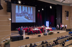 Uroczystość nadania tytułu doktora honoris causa prof. K. Matyjaszewskiemu,
